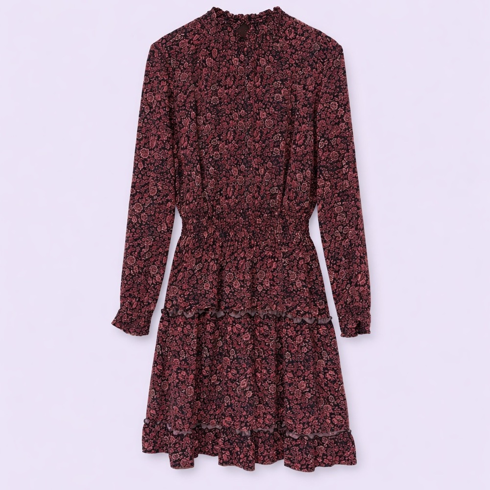 🌸 Susina Floral Long Sleeve Smocked Waist Dress | Size L 🌸